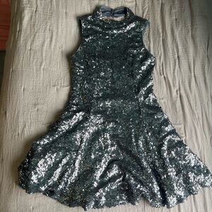 Ina silver sequin dress